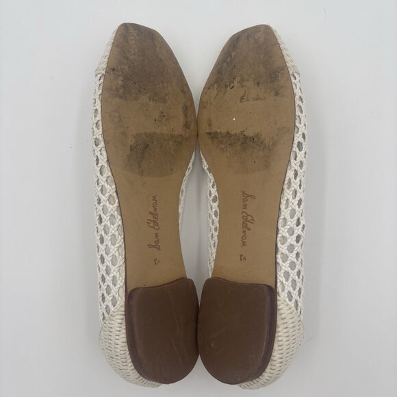 Sam Edelman May Woven Ballet Flats Bright White Womens Size 8.5 Summer Beach - Picture 9 of 9